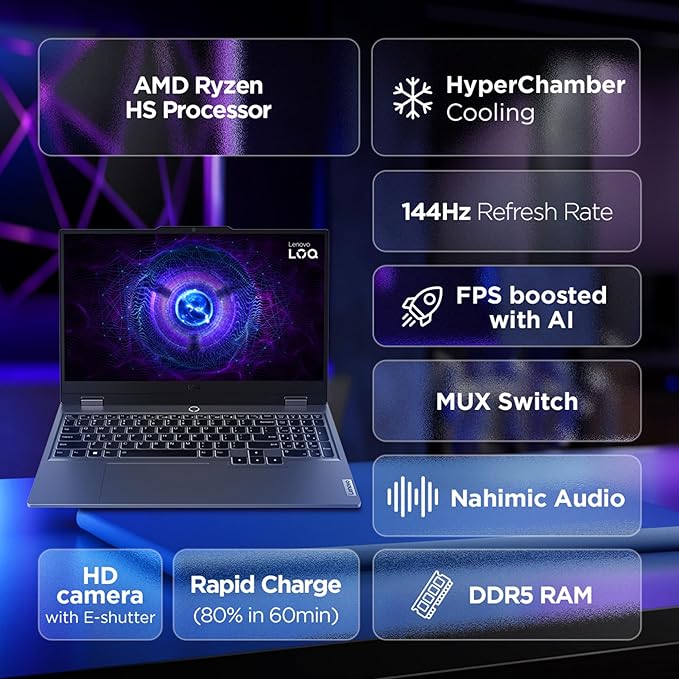 Lenovo IdeaPad Gaming 3 15ACH6 LOQ AMD Ryzen 5 7535HS | NVIDIA RTX 3050 6GB